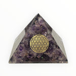 Orgonite Pyramid Style 3 - Amethyst 6cm