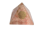 Orgonite Pyramid Style 3 - Rose Quartz 6cm