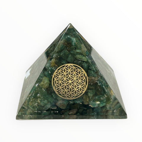 Orgonite Pyramid Style 3 - Aventurine 6cm