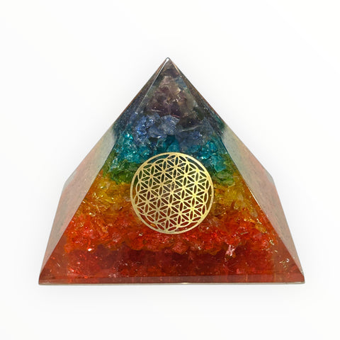 Orgonite Pyramid Style 3 - Chakra 6cm