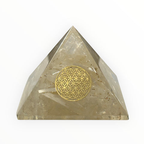 Orgonite Pyramid Style 3 - Selenite 6cm