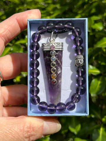 Amethyst & Bracelet Gift Pack #4