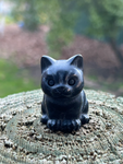 Carvings - Black Obsidian Cat