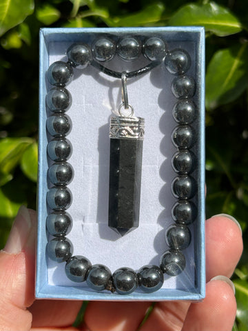 Black Tourmaline & Hematite Gift Pack