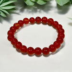 Round Bead Bracelet Carnelian