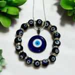 Evil Eye Pendant + Bracelet Combination