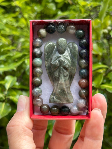 Moss Agate Angel Gift pack #2