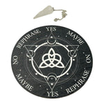 yes /no Pendulum Board and Pendulum - Selenite