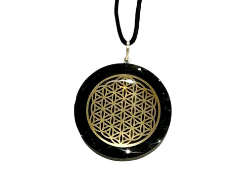 Orgonite Pendant - Shungite Flower Of Life